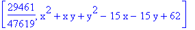[29461/47619, x^2+x*y+y^2-15*x-15*y+62]